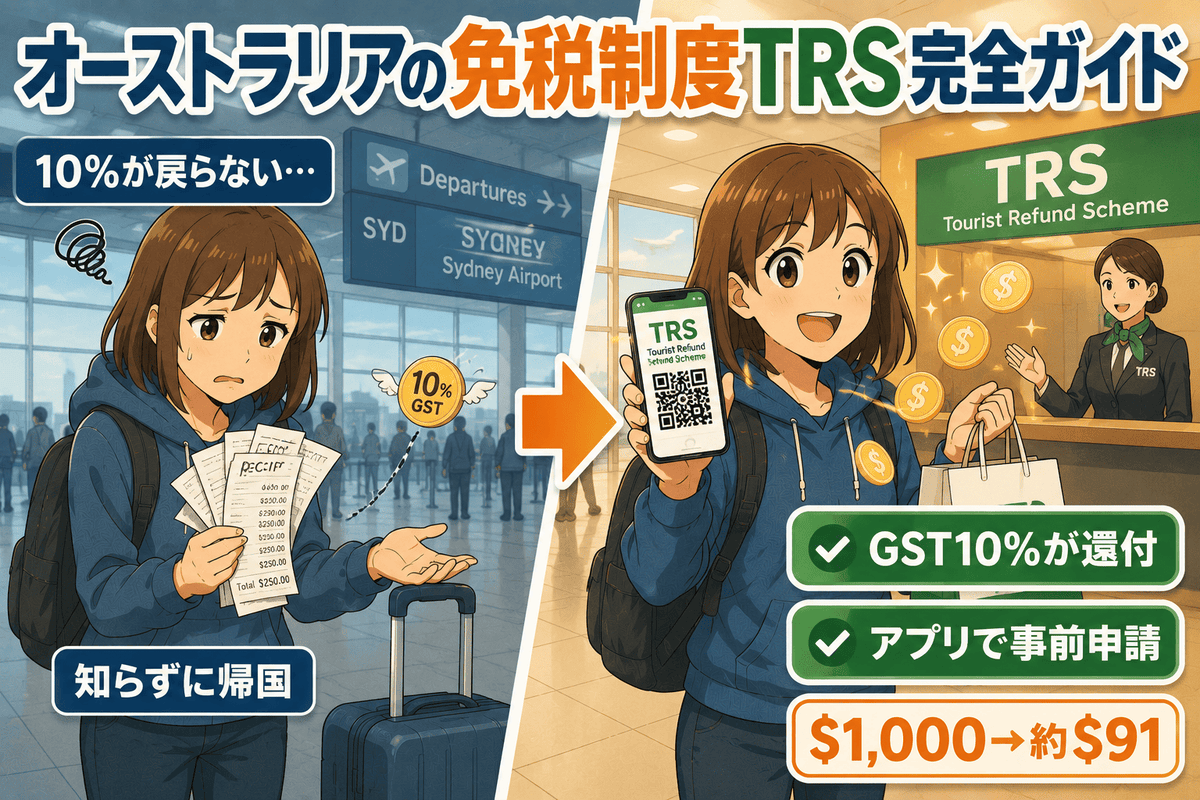 オーストラリアの空港で免税申請 TRSのやり方