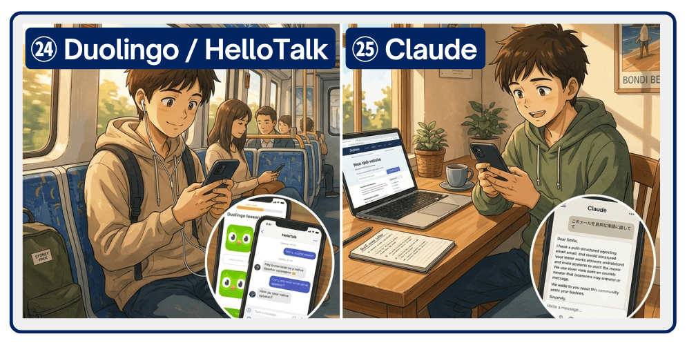 オーストラリアでの英語学習に役立つアプリ一覧