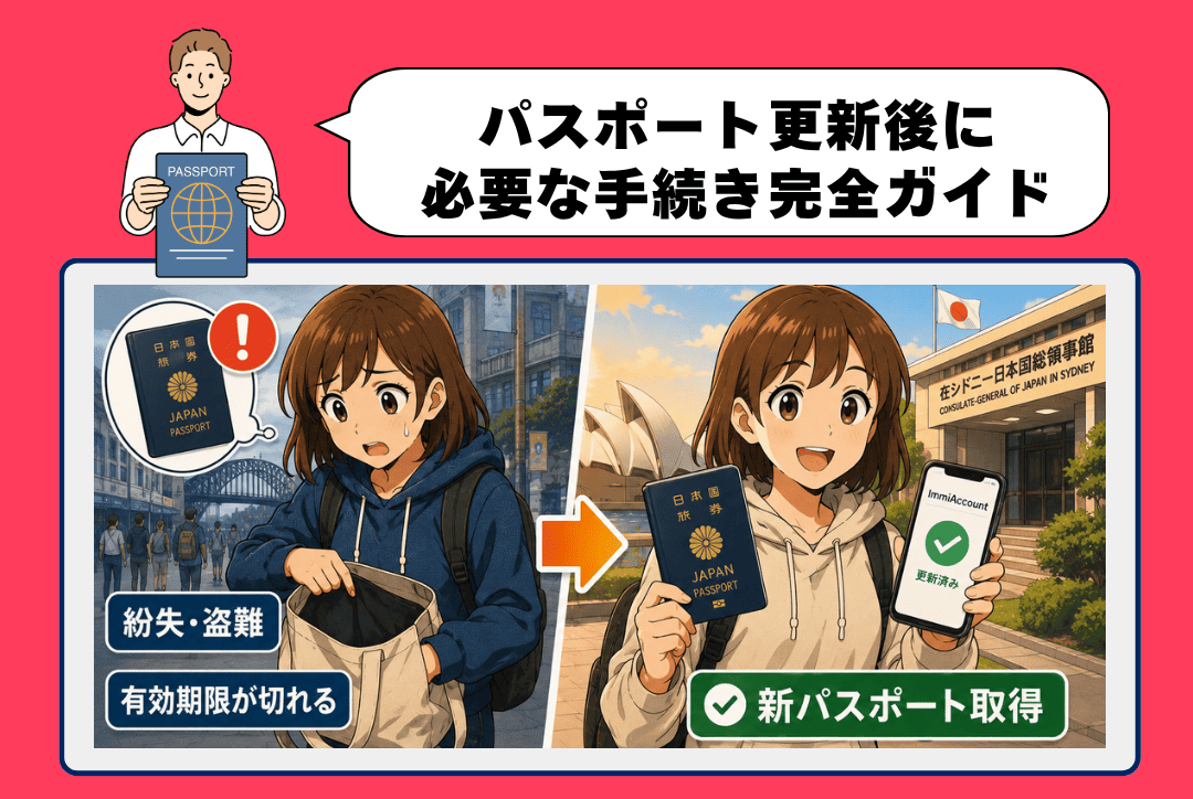 オーストラリアでパスポート更新後にやることリスト