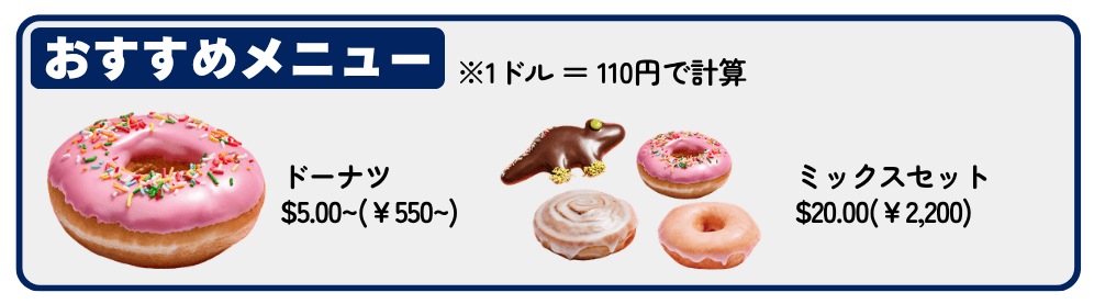 Donut Kingの金額を比較