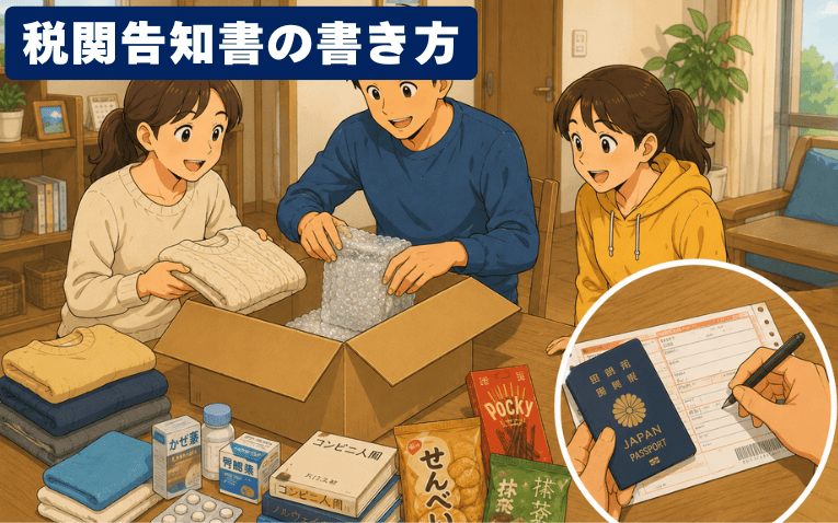 オーストラリア入国時の税関告知書の記入方法を解説する画像