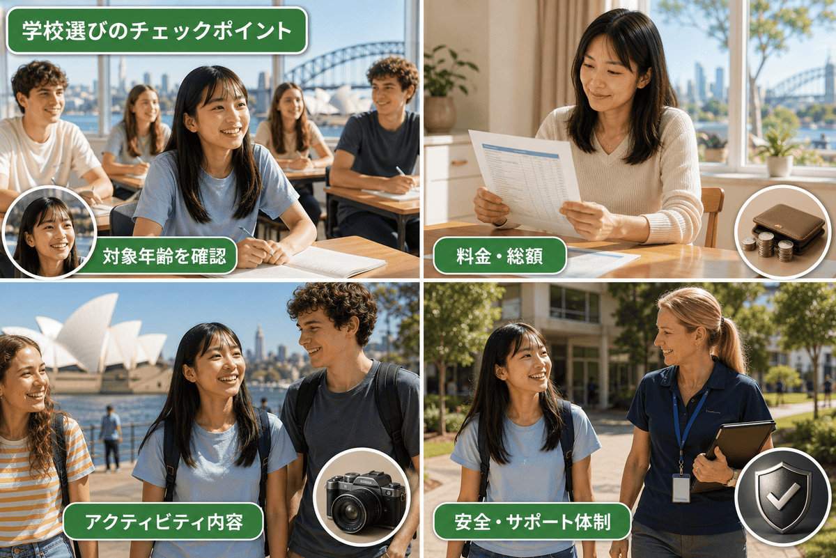 オーストラリア ジュニアプログラムの学校選びで確認したい対象年齢・料金・アクティビティ・安全体制の4つのポイント